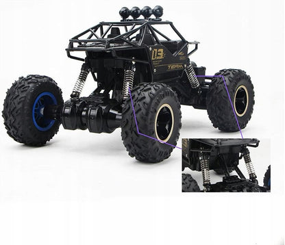 Didelis nuotoliniu būdu valdomas automobilis RC metalinis visureigis 4x4 pavara 1:16 su valdymo pultu