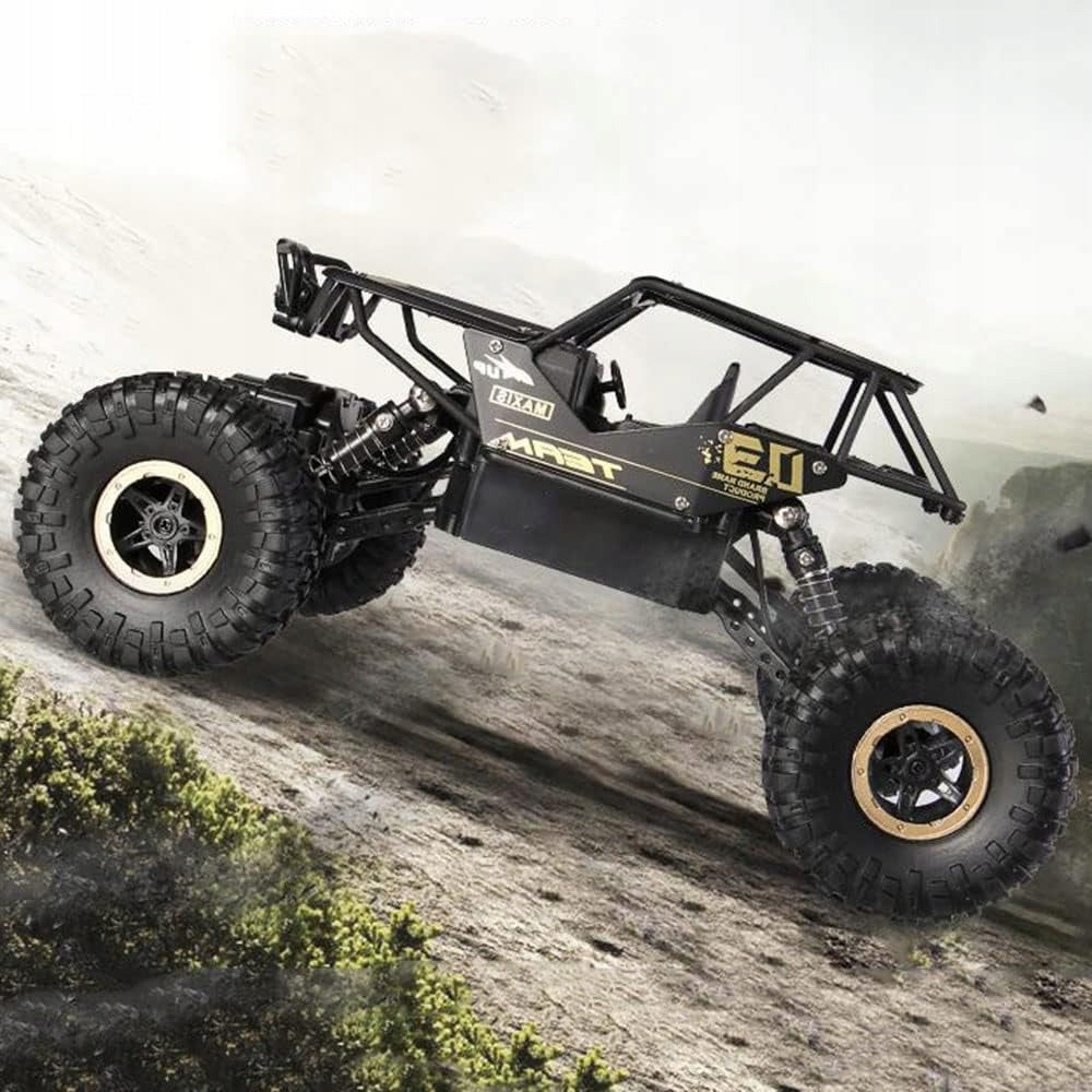 Didelis nuotoliniu būdu valdomas automobilis RC metalinis visureigis 4x4 pavara 1:16 su valdymo pultu