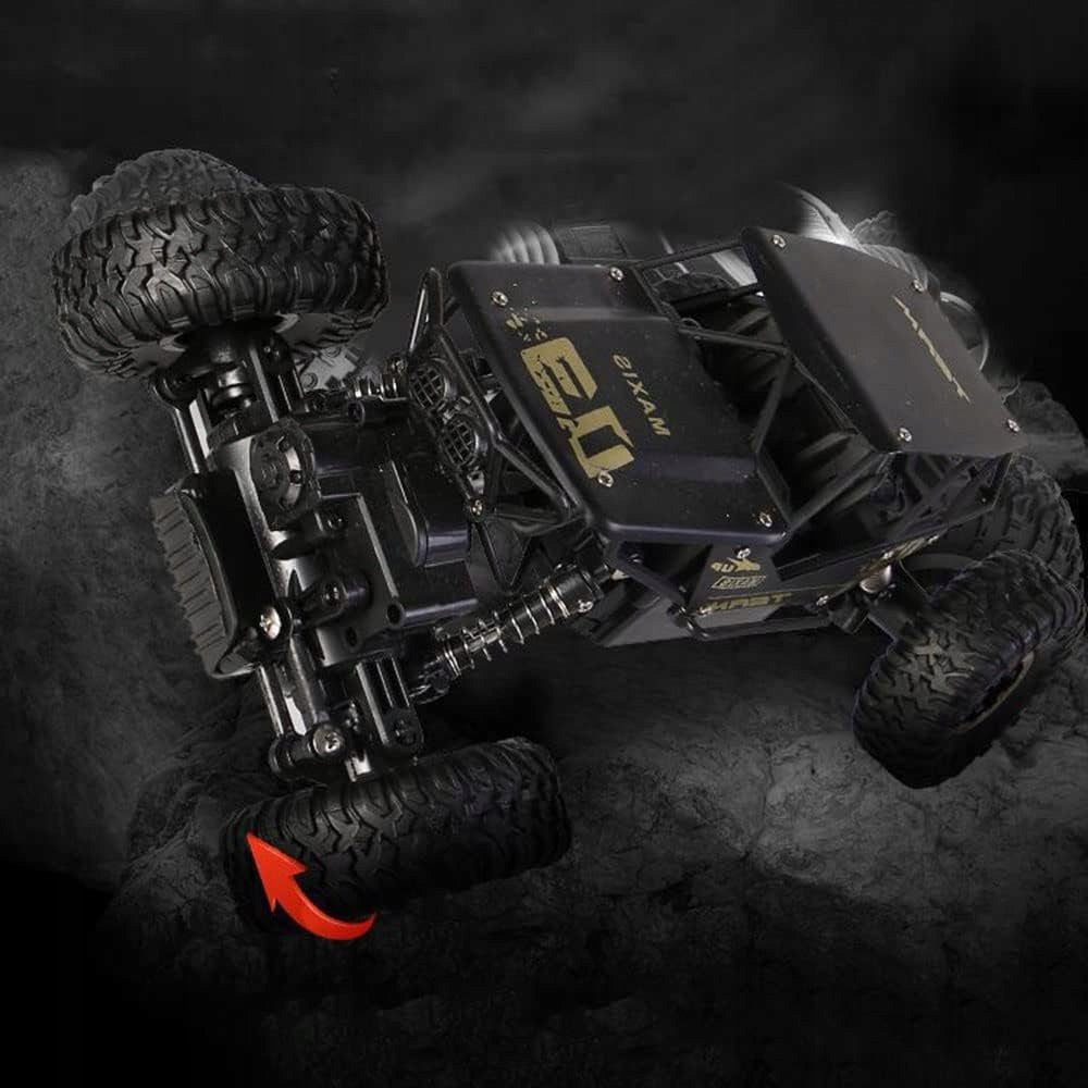 Didelis nuotoliniu būdu valdomas automobilis RC metalinis visureigis 4x4 pavara 1:16 su valdymo pultu