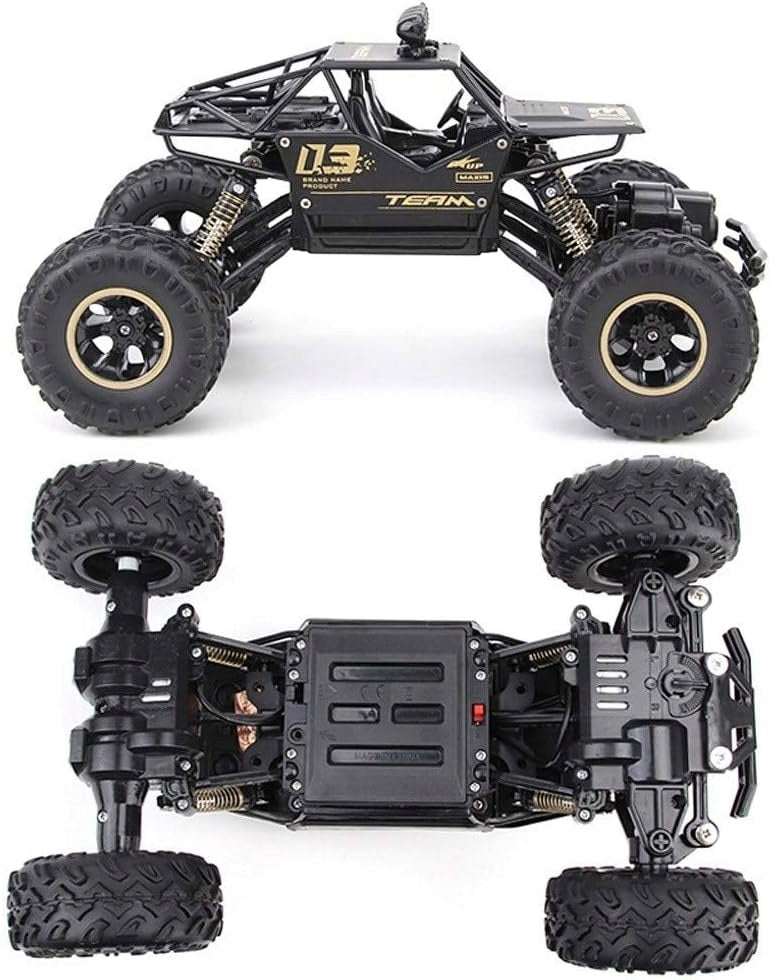 Didelis nuotoliniu būdu valdomas automobilis RC metalinis visureigis 4x4 pavara 1:16 su valdymo pultu