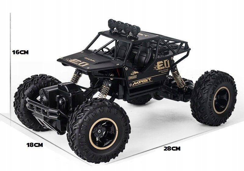Didelis nuotoliniu būdu valdomas automobilis RC metalinis visureigis 4x4 pavara 1:16 su valdymo pultu