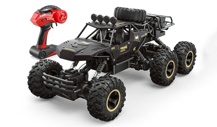 DIDELIS NUOTOLINIU BŪDU VALDOMAS AUTOMOBILIS RC METALINIS VISUREIGIS 6X4 PAVARA 1:12 PILOTAS