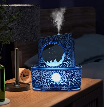 Difuzorius Drėkintuvas Aromaterapija Zen Lávos Efektas Lempa Dovana