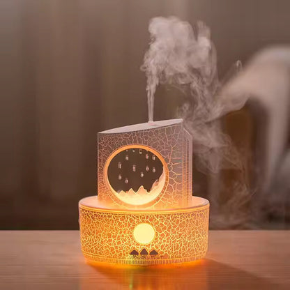 Difuzorius Drėkintuvas Aromaterapija Zen Lávos Efektas Lempa Dovana