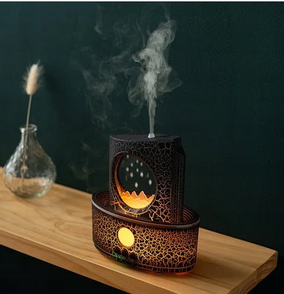 Difuzorius Drėkintuvas Aromaterapija Zen Lávos Efektas Lempa Dovana