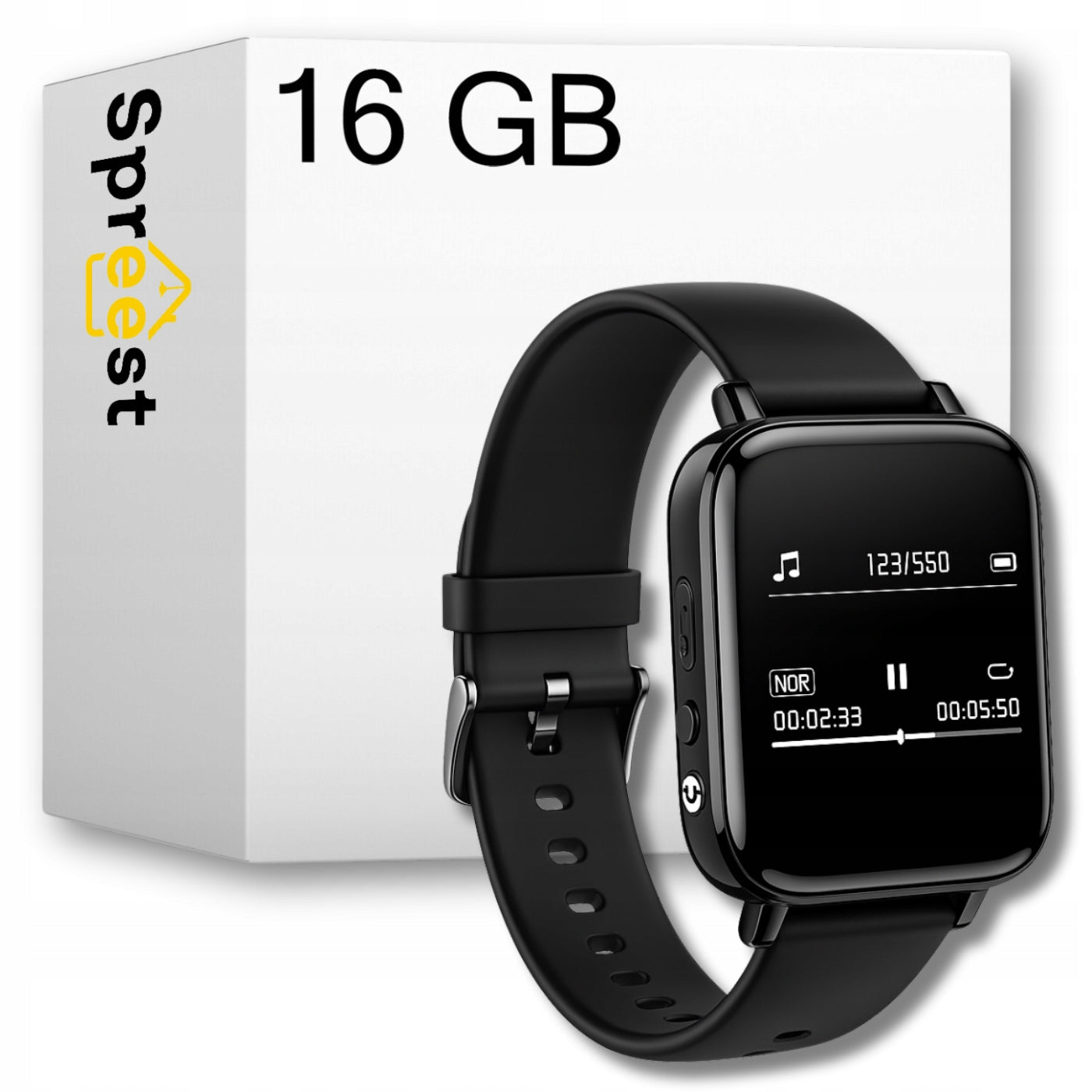 Skaitmeninis diktofonas laikrodyje, šnipo mini pasiklausymo įrenginys, paslėptas, 16GB, išmanusis