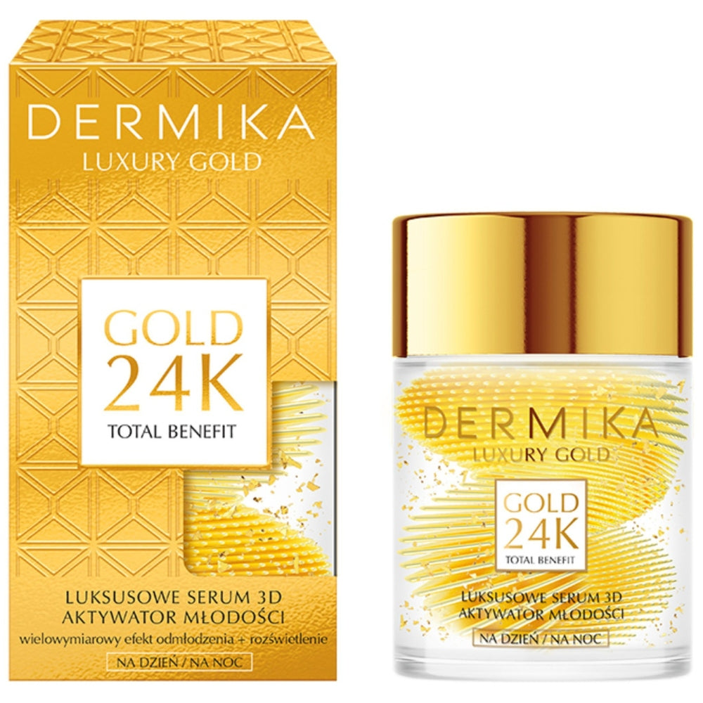 Dermika Luxury Gold do Rūpestingumo Rinkinys Moteriai Veido Kremas Serumas 65+