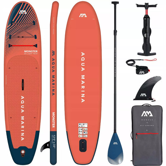 Irklentė SUP Aqua Marina Monster 12'0" + irklas CARBON PASTEL