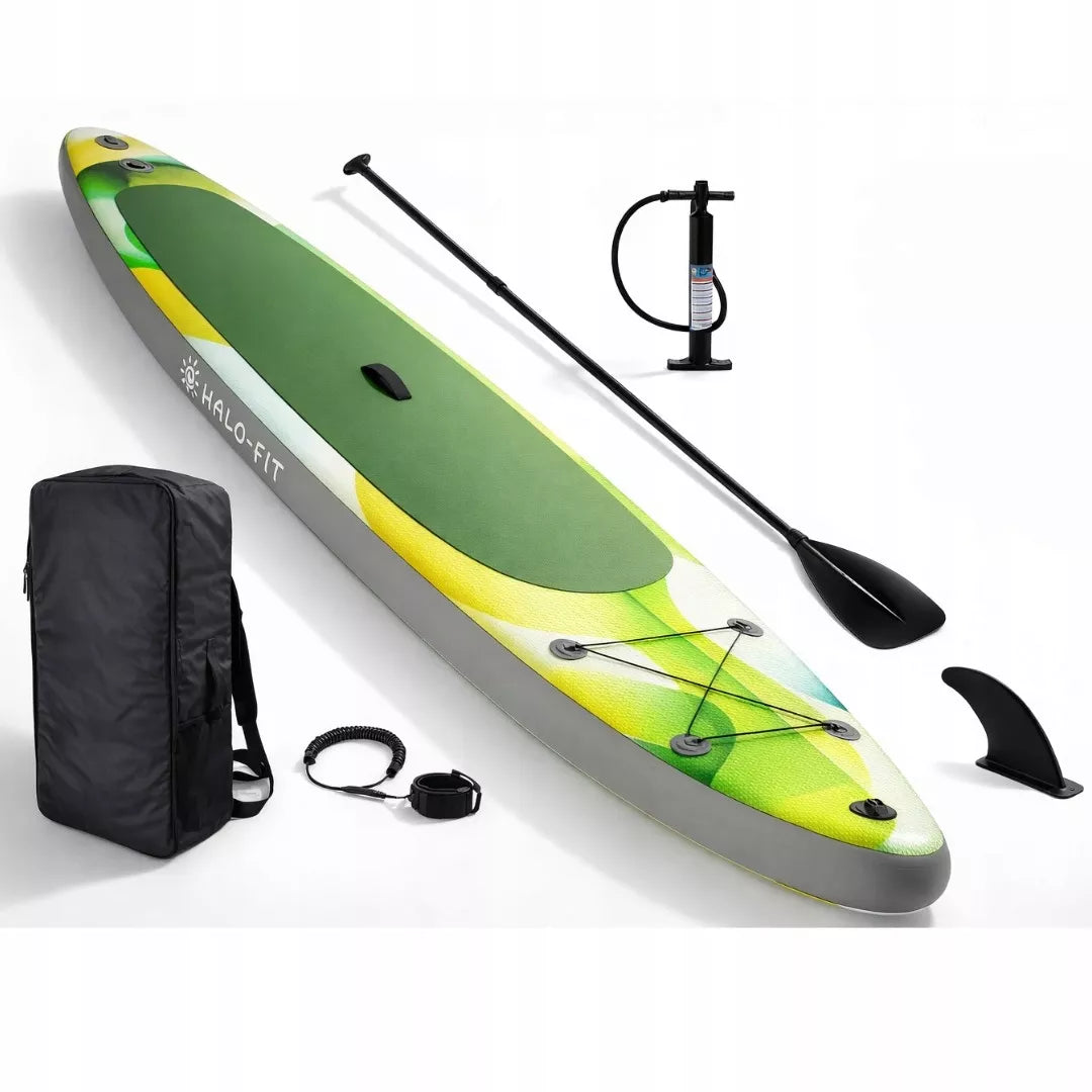 Pripučiama SUP lenta 335cm žalia, komplektas su irklu ir pompa |Halo-Fit