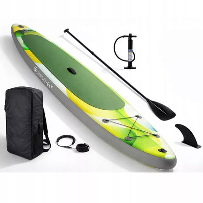 Pripučiama SUP lenta 335cm žalia, komplektas su irklu ir pompa |Halo-Fit
