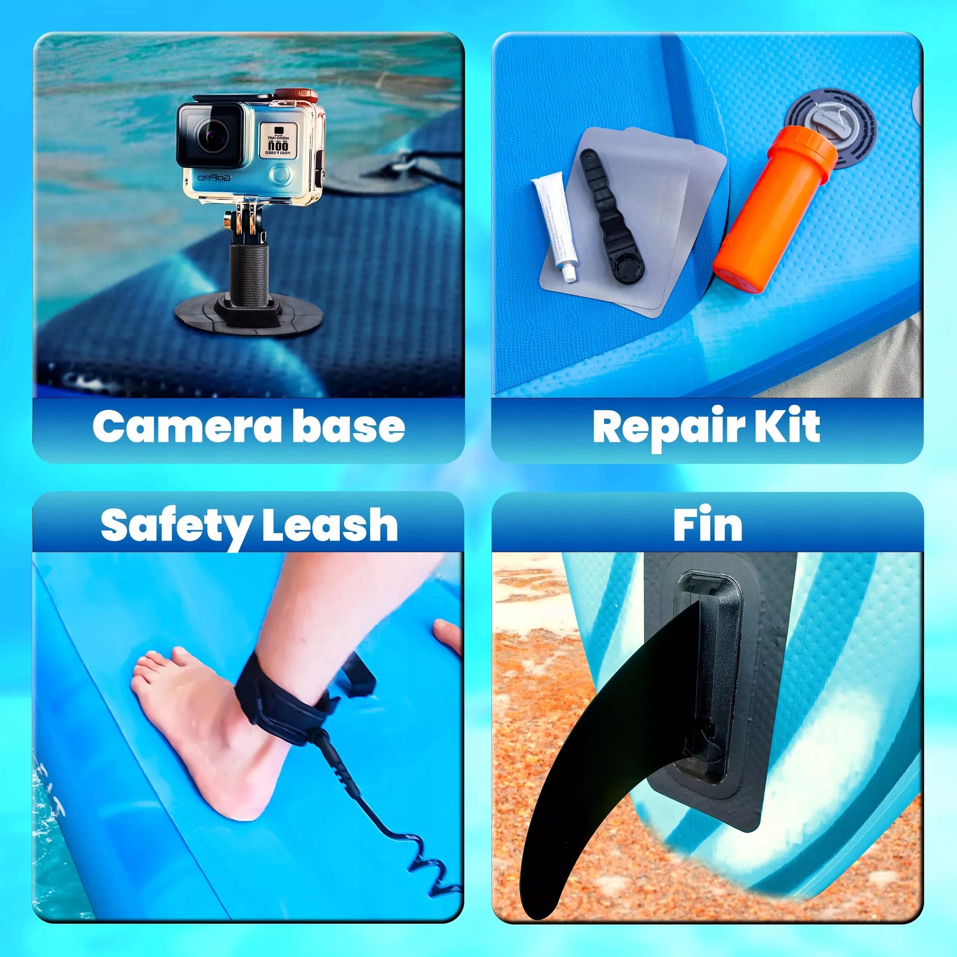 Pripučiama irklentė 335cm Mėlyna – Rinkinys su irklu ir pompa