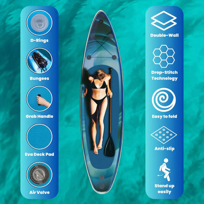 Pripučiama irklentė 335cm Mėlyna – Rinkinys su irklu ir pompa