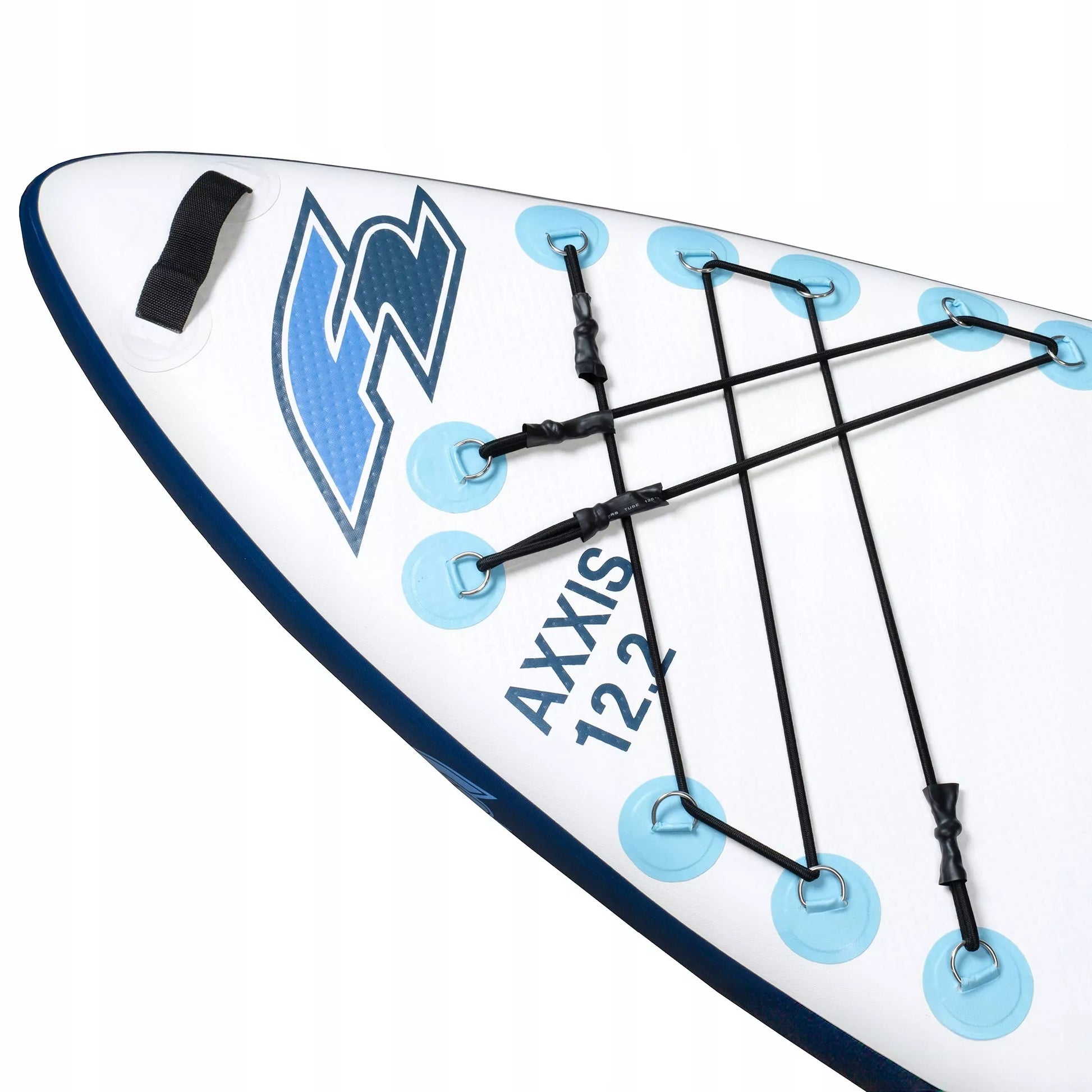 Pripučiama SUP lenta F2 Axxis 12'2" Light Blue Combo Irklas 2in1 Sėdynė