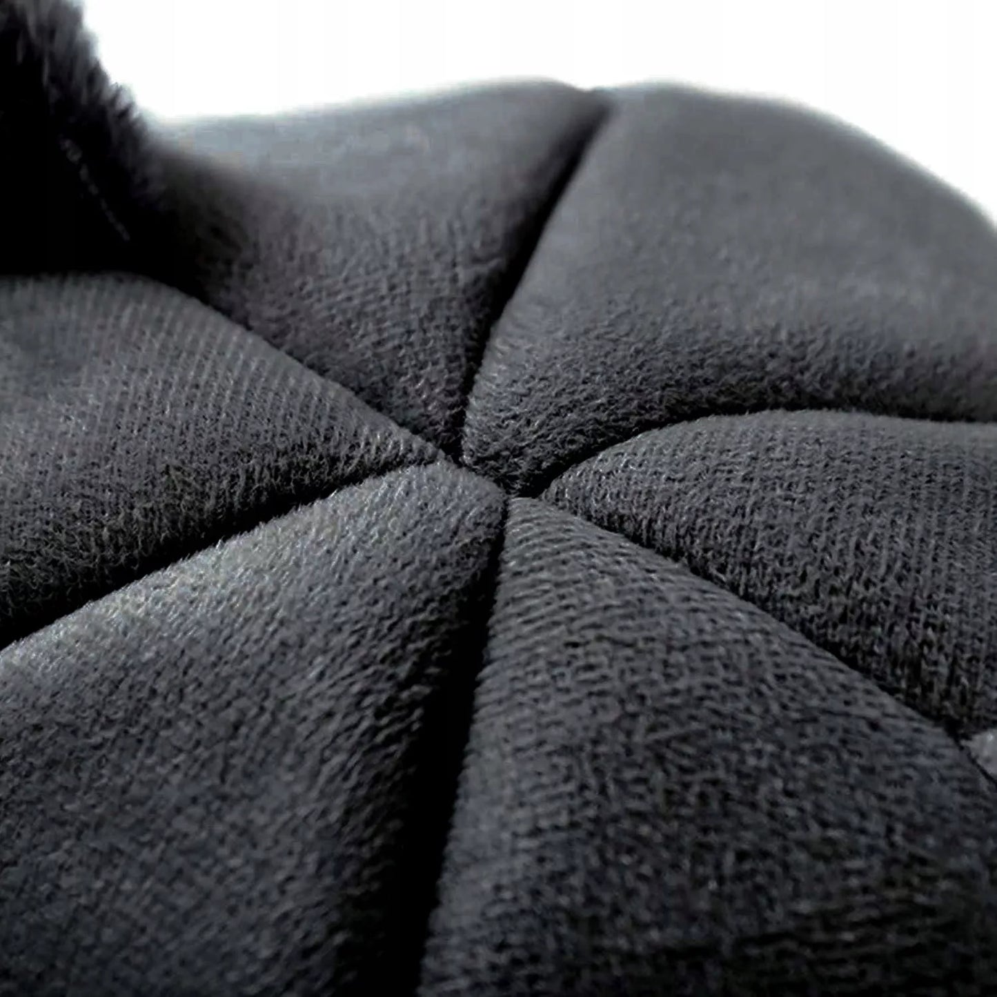 Katės namelis, guolis, minkštas pliušinis su ausytėmis, juodas