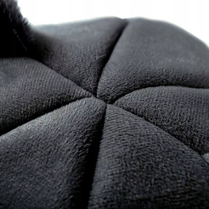 Katės namelis, guolis, minkštas pliušinis su ausytėmis, juodas