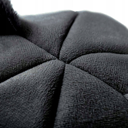 Katės namelis, guolis, minkštas pliušinis su ausytėmis, juodas