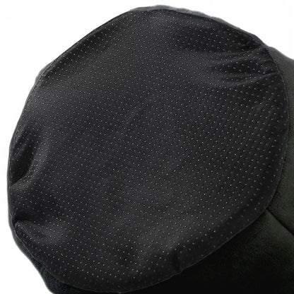 Katės namelis, guolis, minkštas pliušinis su ausytėmis, juodas