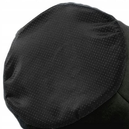 Katės namelis, guolis, minkštas pliušinis su ausytėmis, juodas