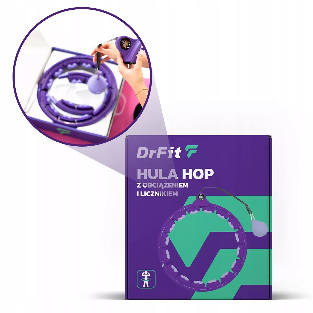 Hula hoop su skaitliuku – fitnesui ir lieknėjimui