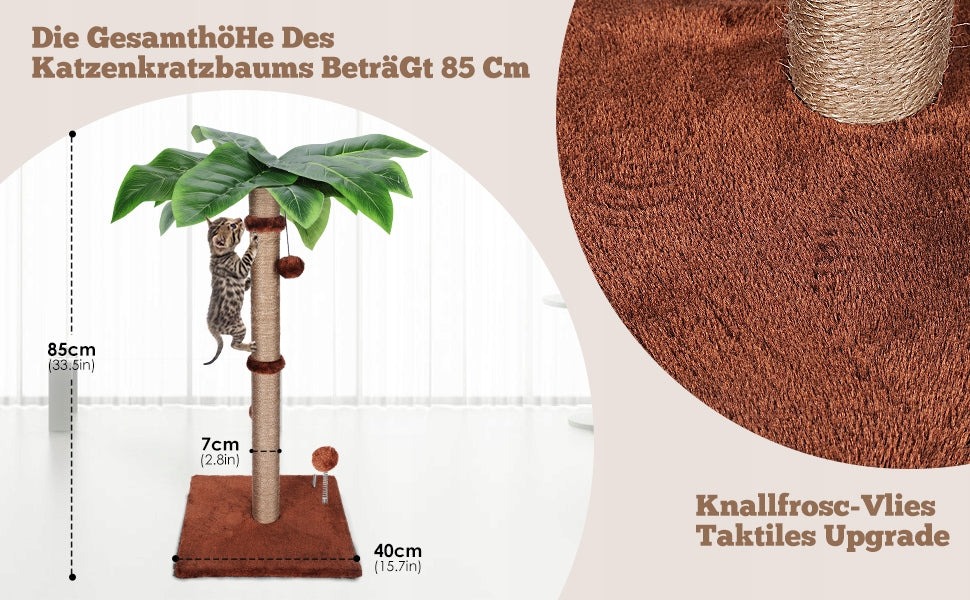 Katės draskyklė palmių stulpelis žaislas