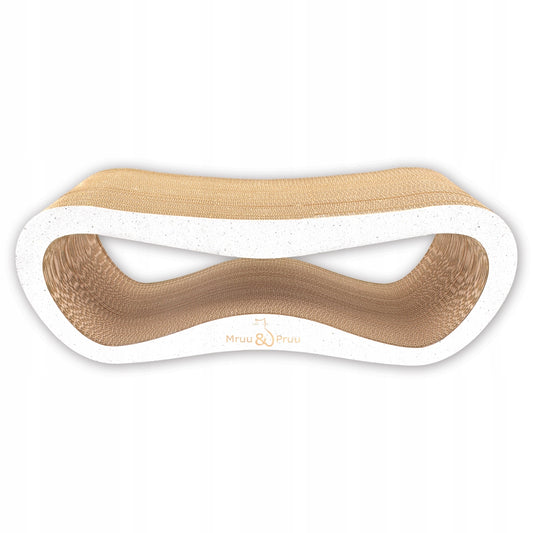 Kartoninis kačių draskyklės miegamasis gultas, žemas, 78x28x24 cm, tekstūrinis, didelis