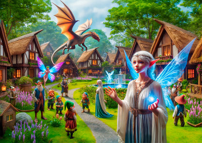 Medinės Dėlionės 1000 Elementų - Fantazijos Kaimas