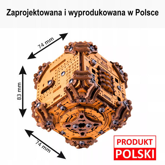 Medinės 3D Dėlionės Galvosūkis Tesseract pabėgimo kambario dėžutė