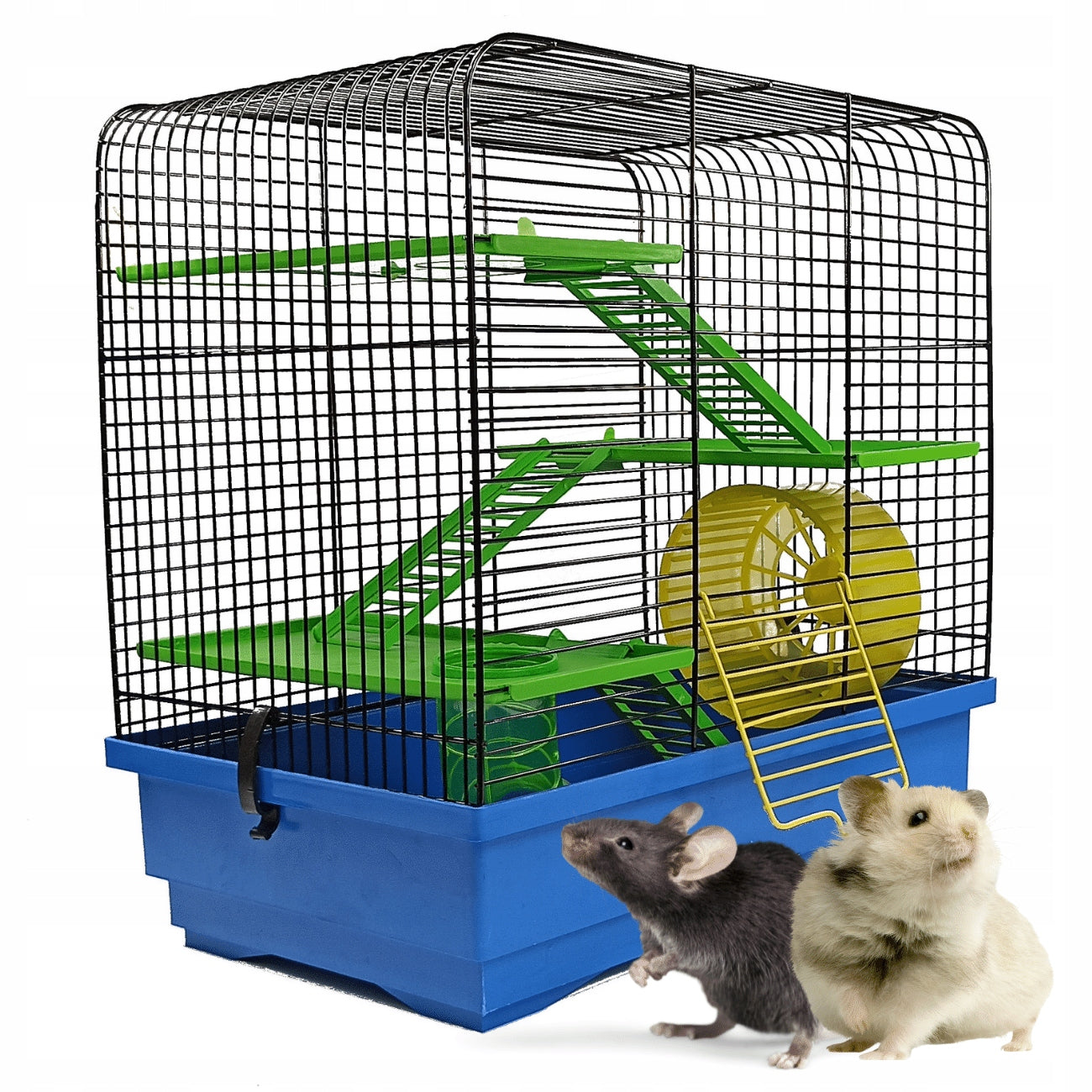 Didelė narvelis žiurkėnui, graužikui – tunelis, kopėtėlės 41x26x40