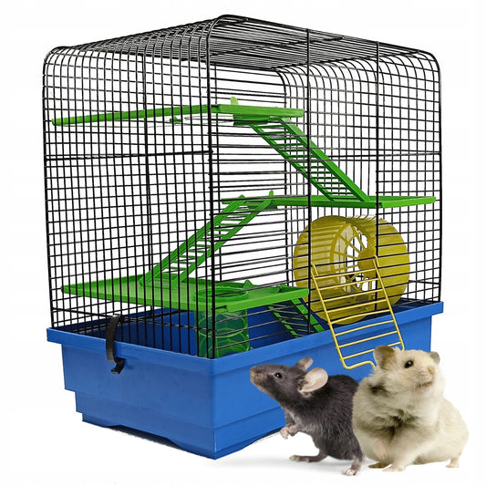 Didelė narvelis žiurkėnui, graužikui – tunelis, kopėtėlės 41x26x40