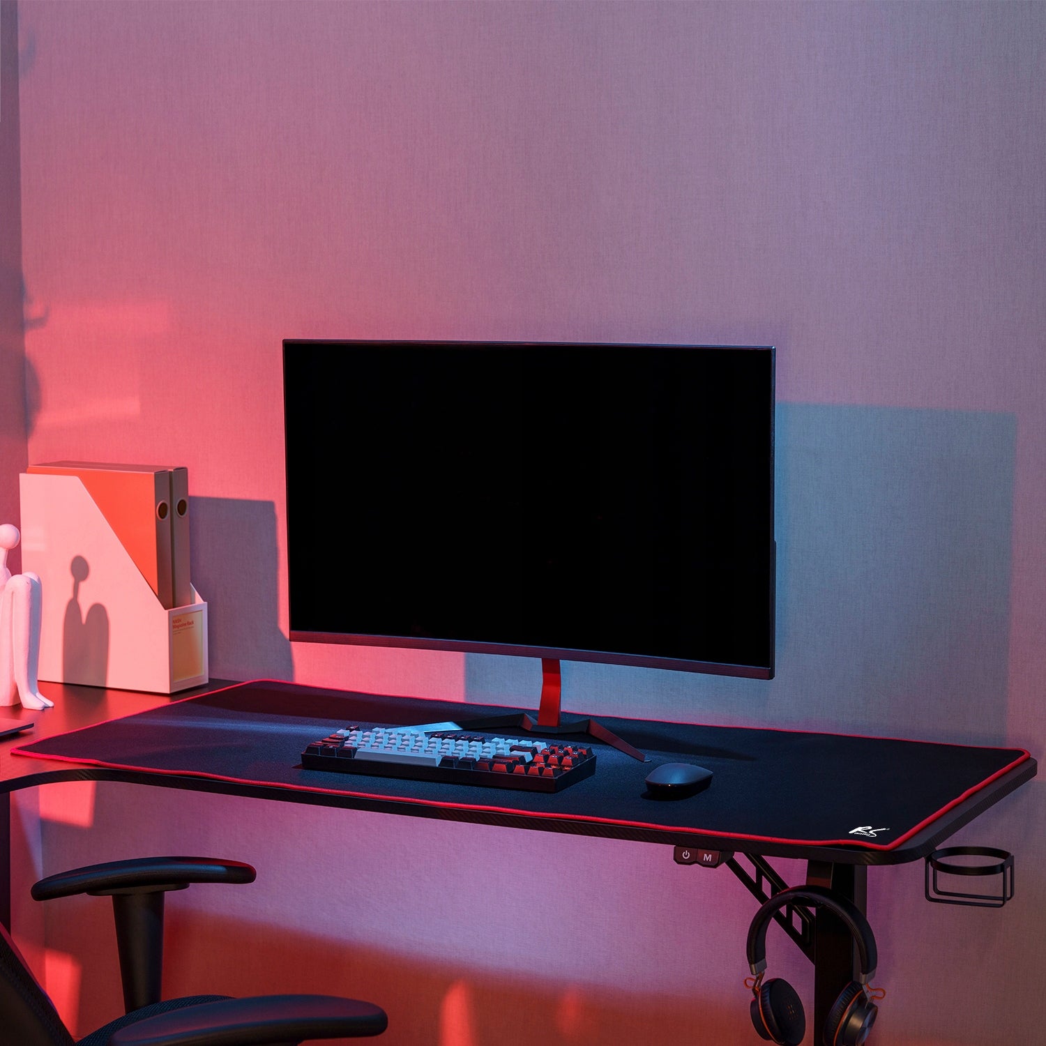 Didelė žaidimų kilimėlis ant stalo 120x60cm juodas NanoRS žaidėjams