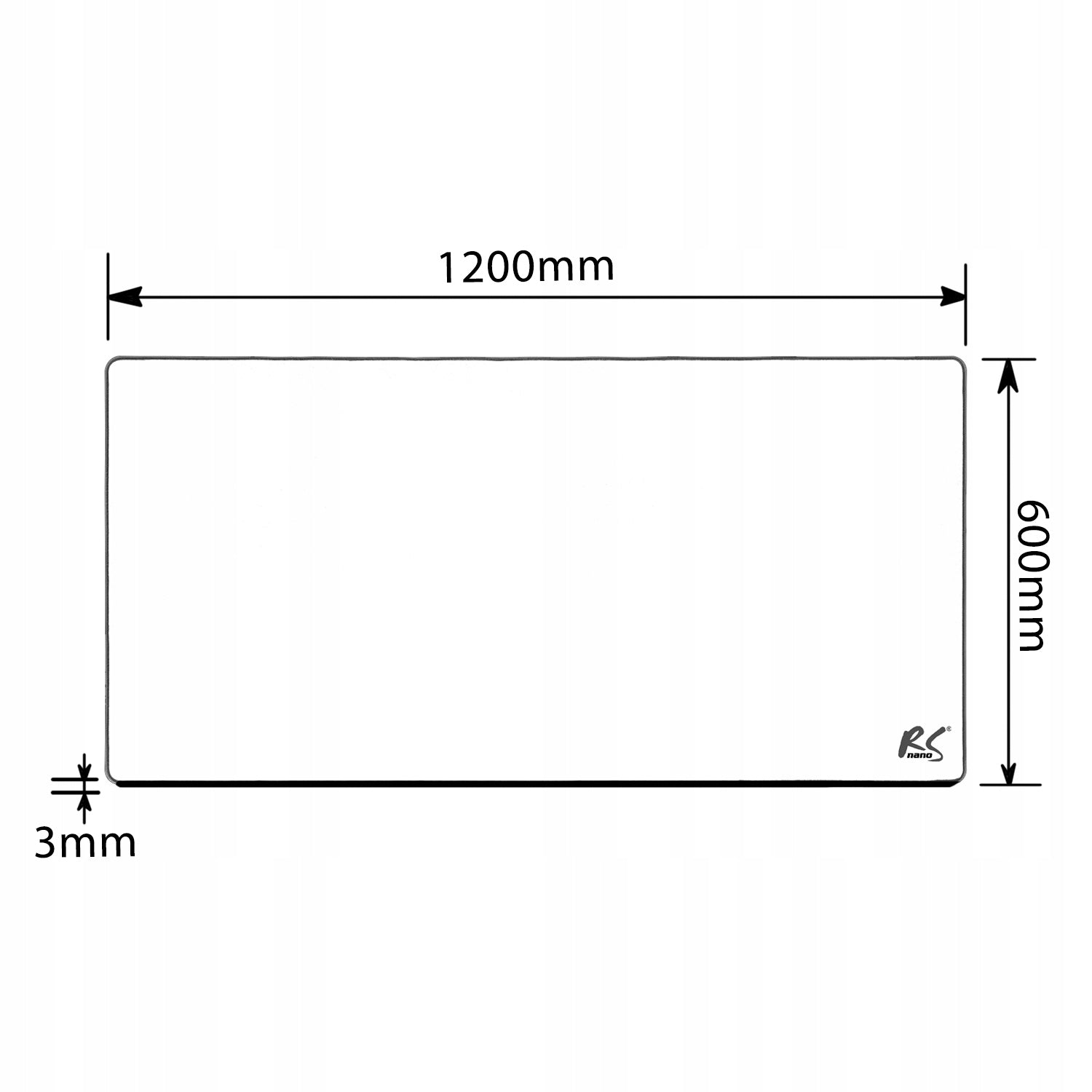 Didelė žaidimų kilimėlis ant stalo 120x60cm juodas NanoRS žaidėjams