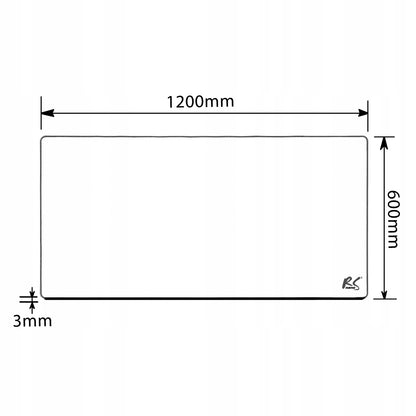 Didelė žaidimų kilimėlis ant stalo 120x60cm juodas NanoRS žaidėjams