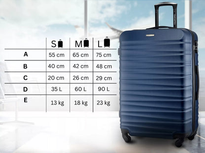 Didelis kelioninis lagaminas su ratukais RYANAIR 90L kietas XXL 3 SPALVŲ ZAGATTO