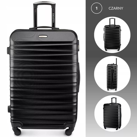 Didelis kelioninis lagaminas su ratukais RYANAIR 90L kietas XXL 3 SPALVŲ ZAGATTO