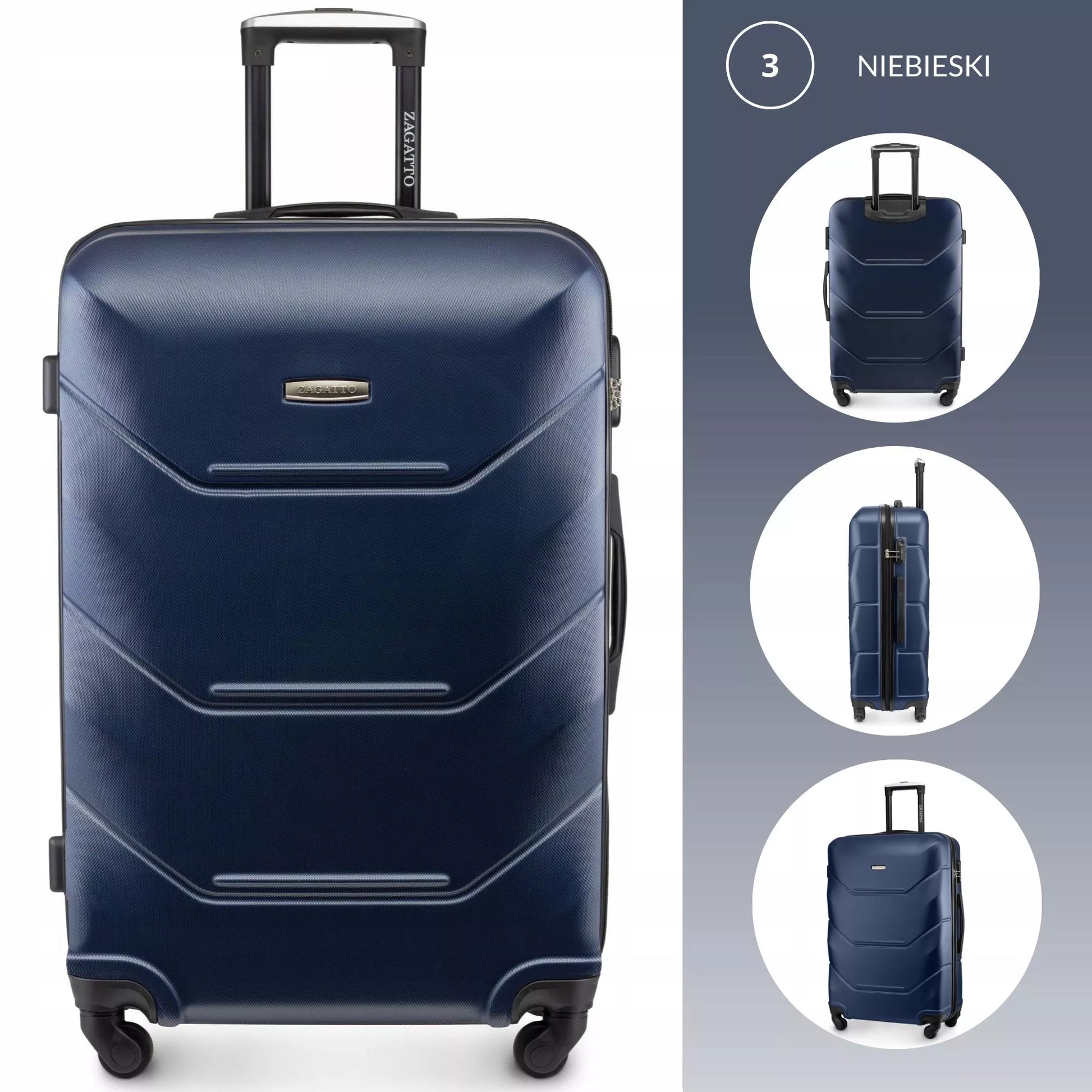 Didysis kelioninis lagaminas su ratukais RYANAIR WIZZAIR 90L XXL 7 SPALVŲ ZAGATTO