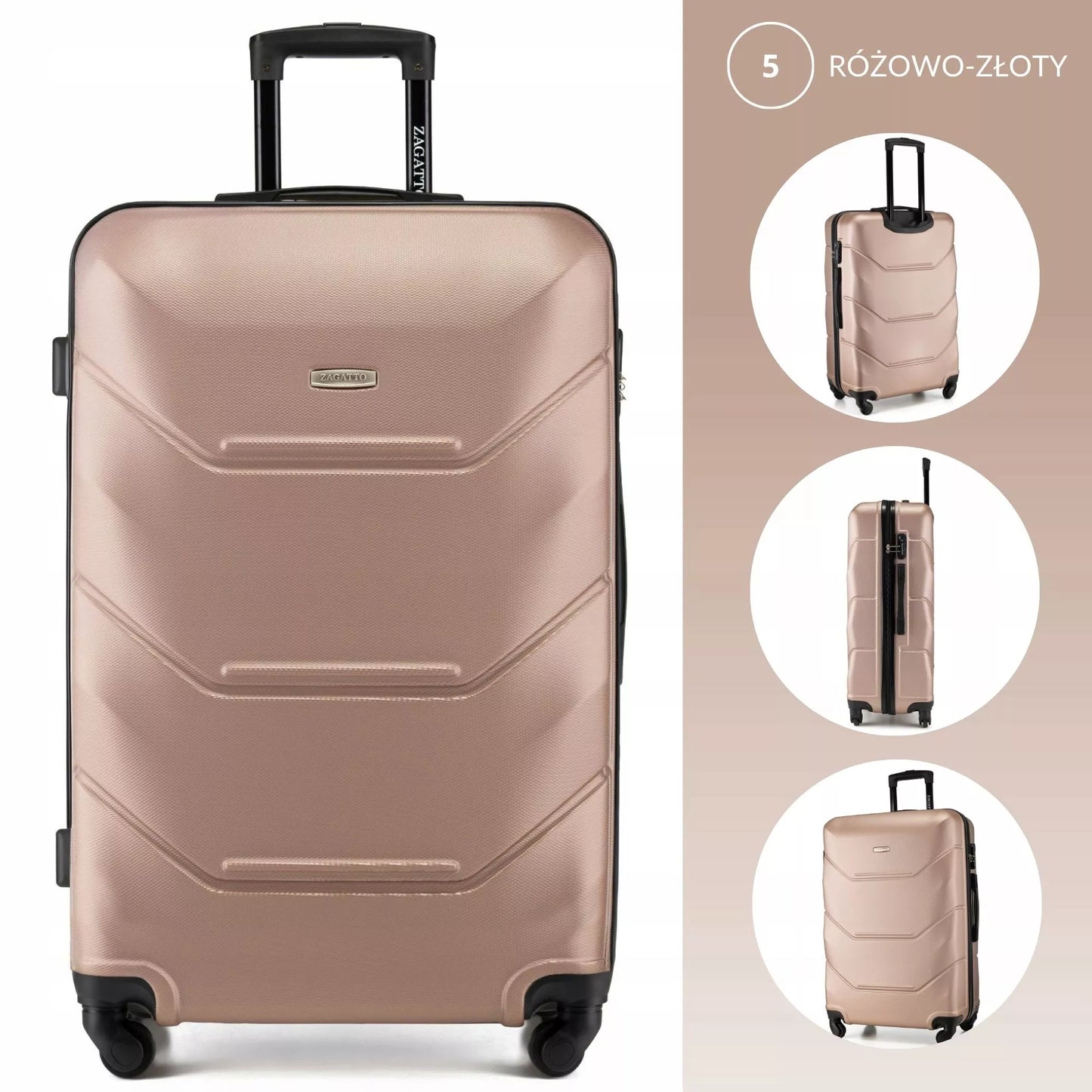 Didysis kelioninis lagaminas su ratukais RYANAIR WIZZAIR 90L XXL 7 SPALVŲ ZAGATTO