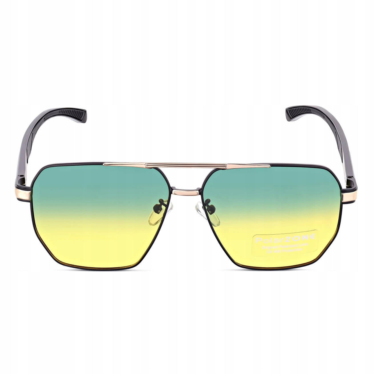 Vyriški dideli „Pilot“ saulės akiniai, juodi, poliarizuoti