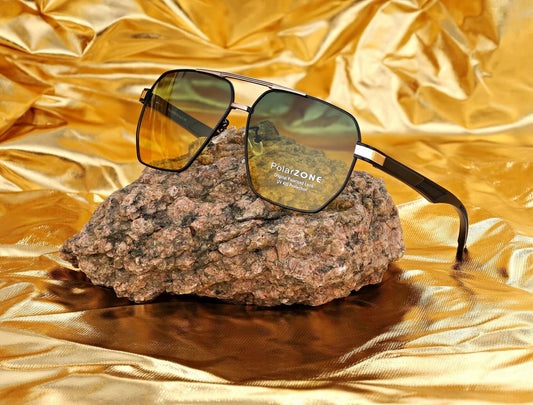 Vyriški dideli „Pilot“ saulės akiniai, juodi, poliarizuoti