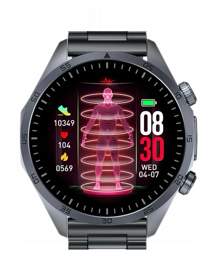 EKG ir sveikatos matavimai, išmanusis laikrodis su pulsaciniu masažu CES