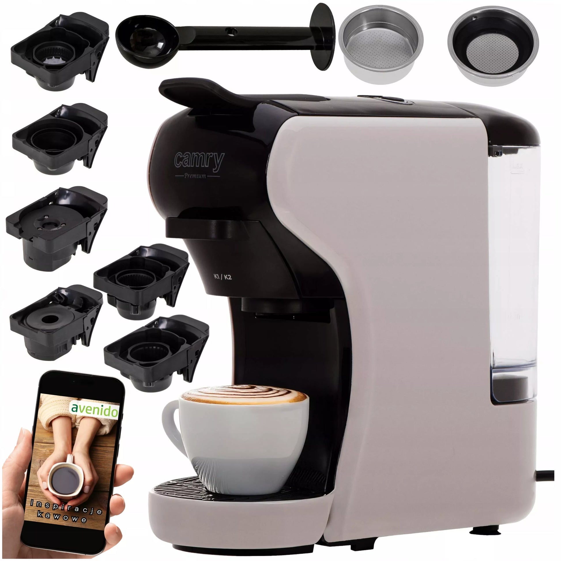 Slėginis kavos aparatas kapsulėms Nespresso Dolce Gusto Tchibo