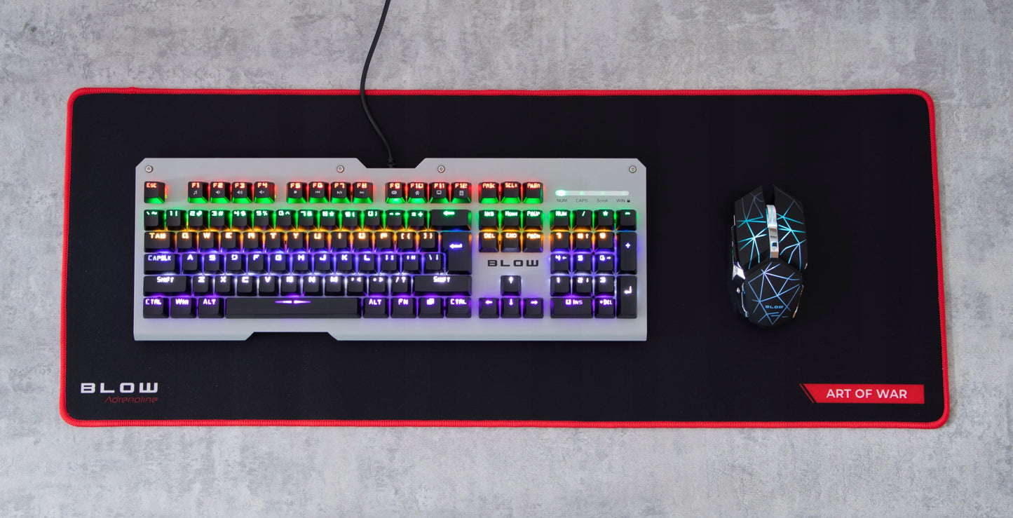 Lanksti kompiuterio pelės kilimėlis ant stalo, 30x78, žaidimams