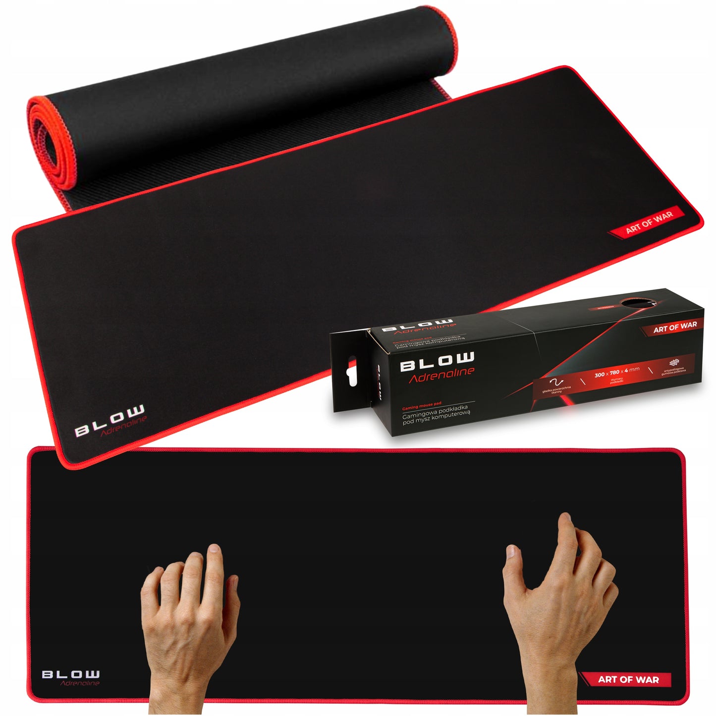 Lanksti kompiuterio pelės kilimėlis ant stalo, 30x78, žaidimams