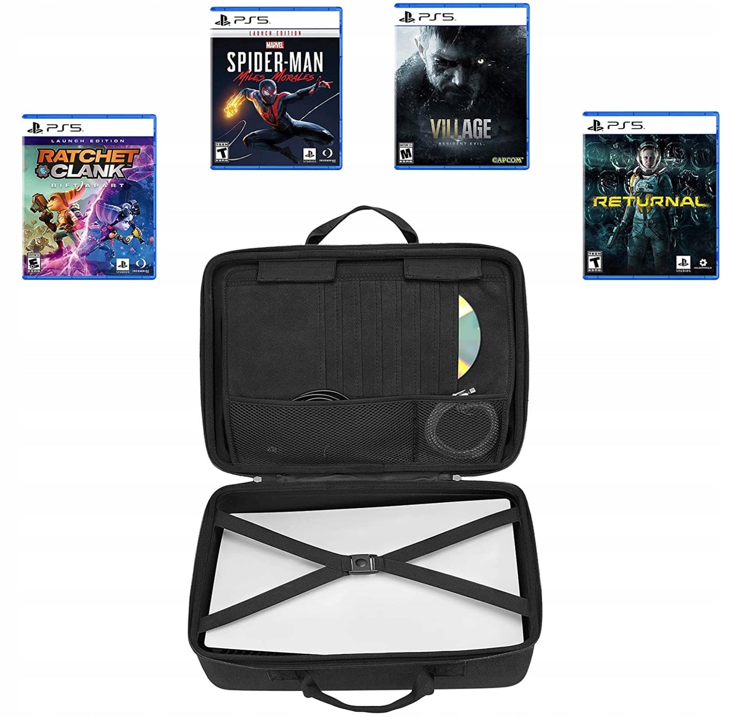 Kelioninis dėklas, sustiprintas lagaminas PS5 Slim / PS5 D ChassiC ir pultams