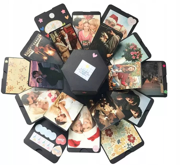 Sprogstanti nuotraukų dėžutė