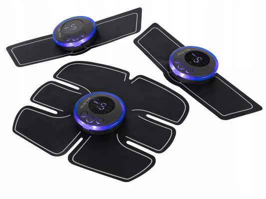 Raumenų elektrostimuliatorius pilvo, nugaros ir kojų srityms, juodas, 5 W