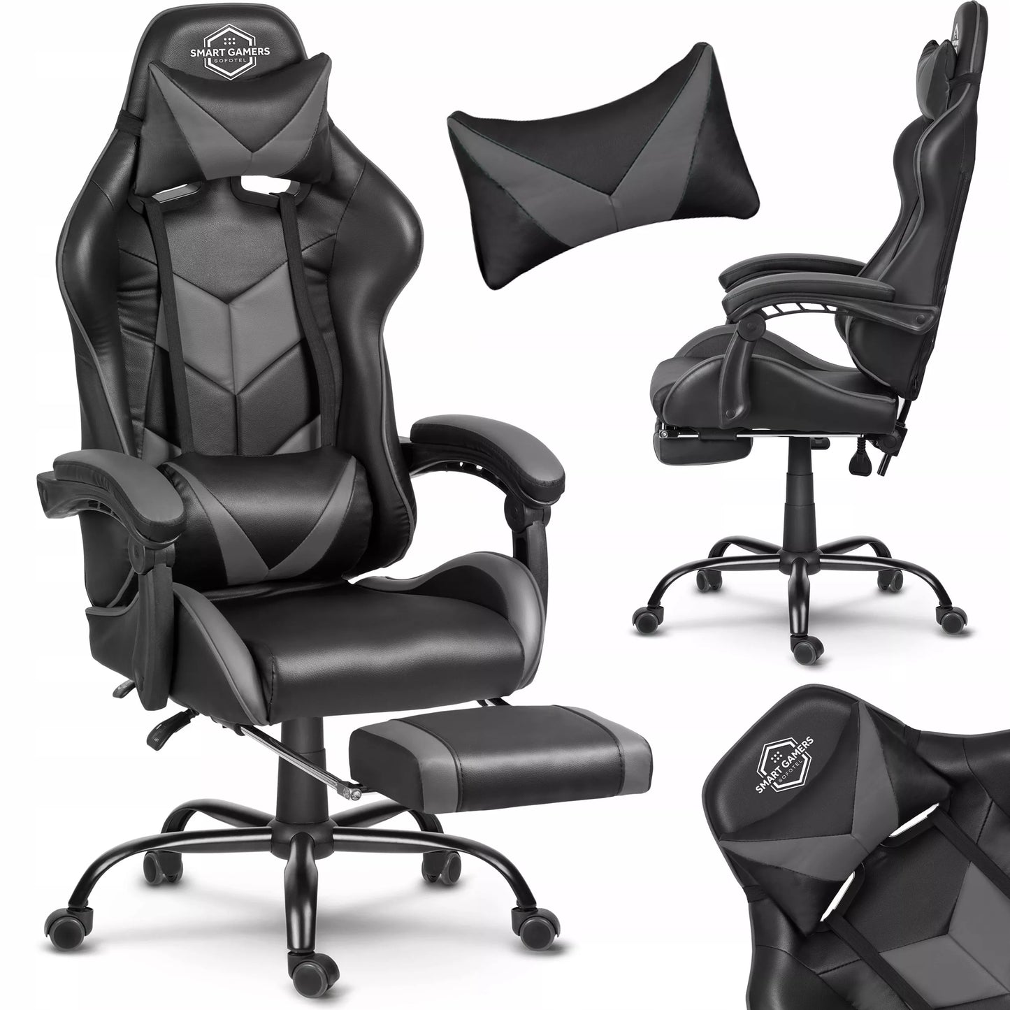 Žaidimų kėdė su masažine pagalvele – ergonomiška ir komfortiška