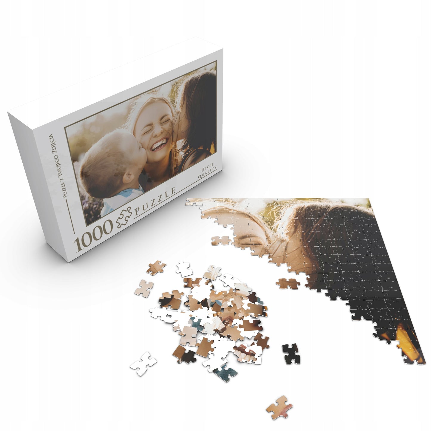 FOTO dėlionė su savo nuotrauka ir dėžute, dovana Kalėdoms, Šv. Mikalojaus dienai, 1000 detalių