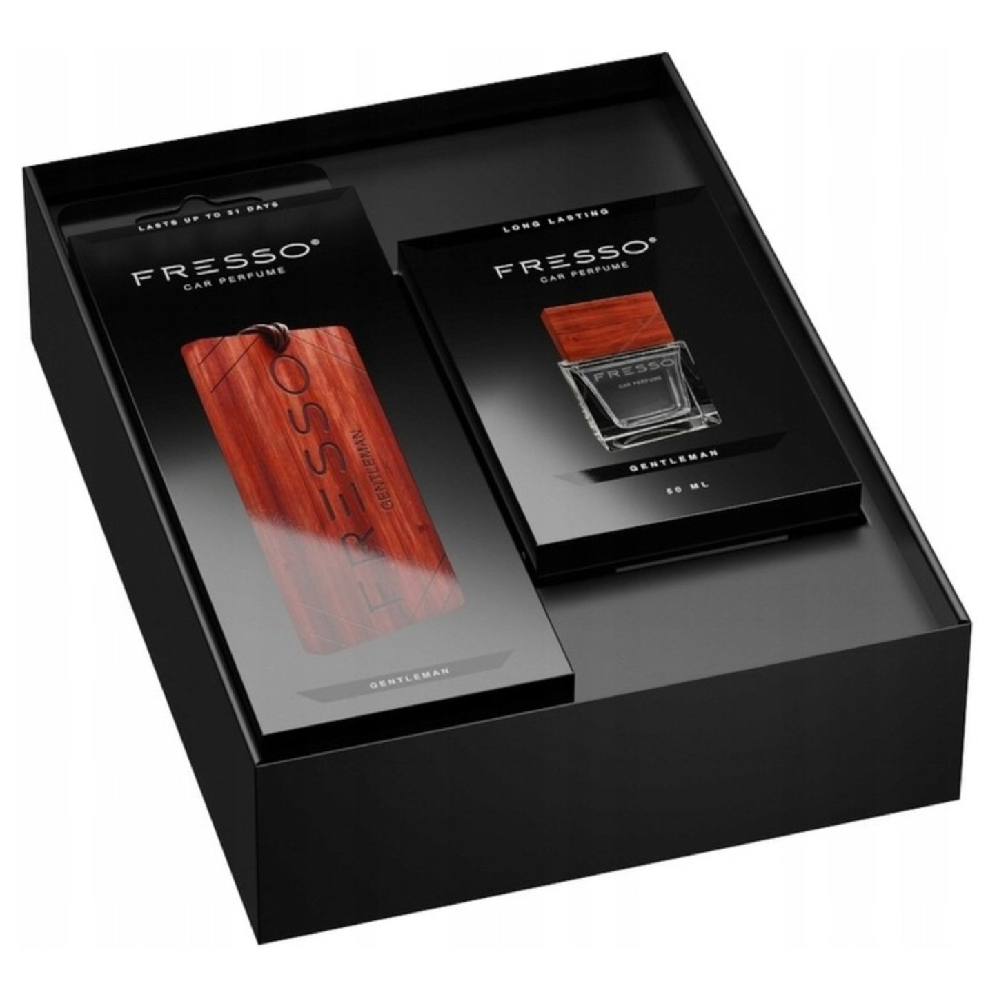 FRESSO MINI GIFT BOX GENTLEMAN KVĖPIKLIS AUTOMOBILIUI, AUTOMOBILIŲ KVEPALAI