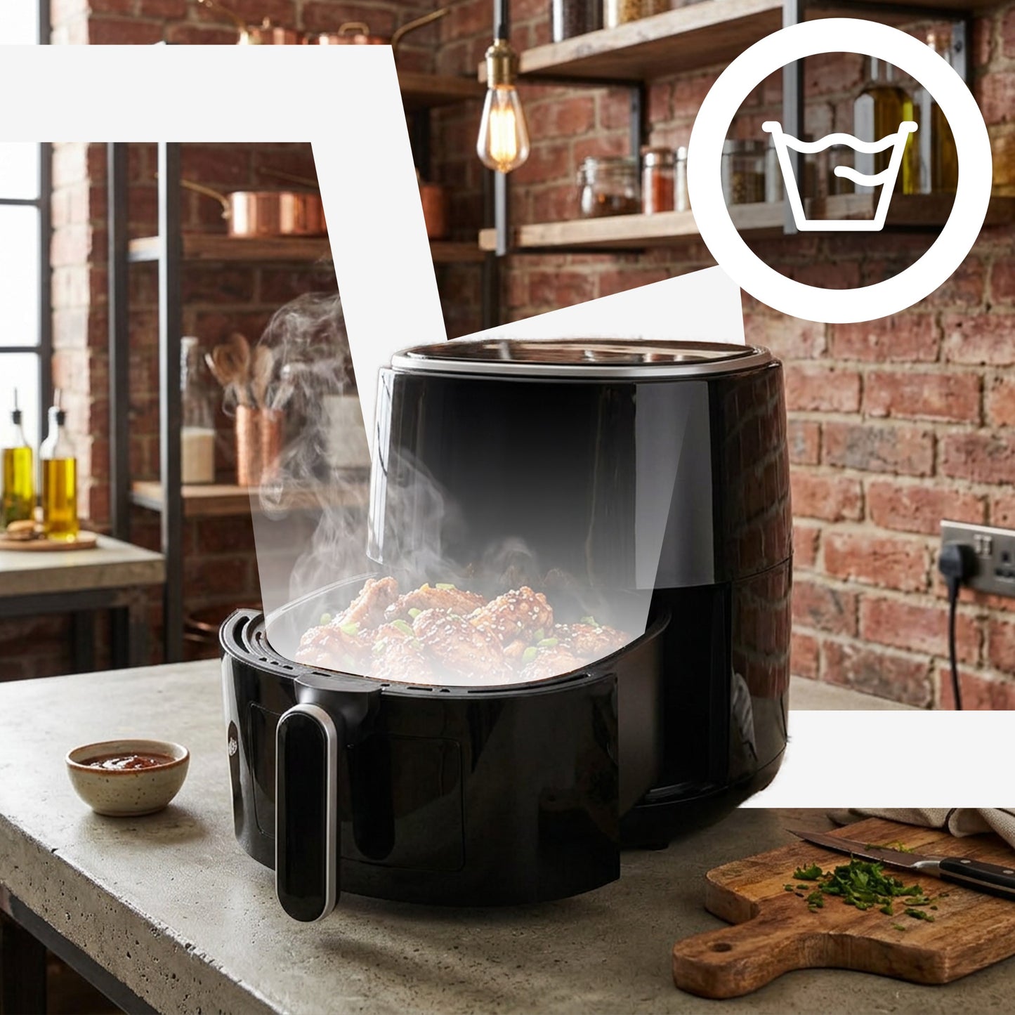 Beztukė Air Fryer Frituoklis-Orkaitė 3,2L, 1200W, 10 Programų
