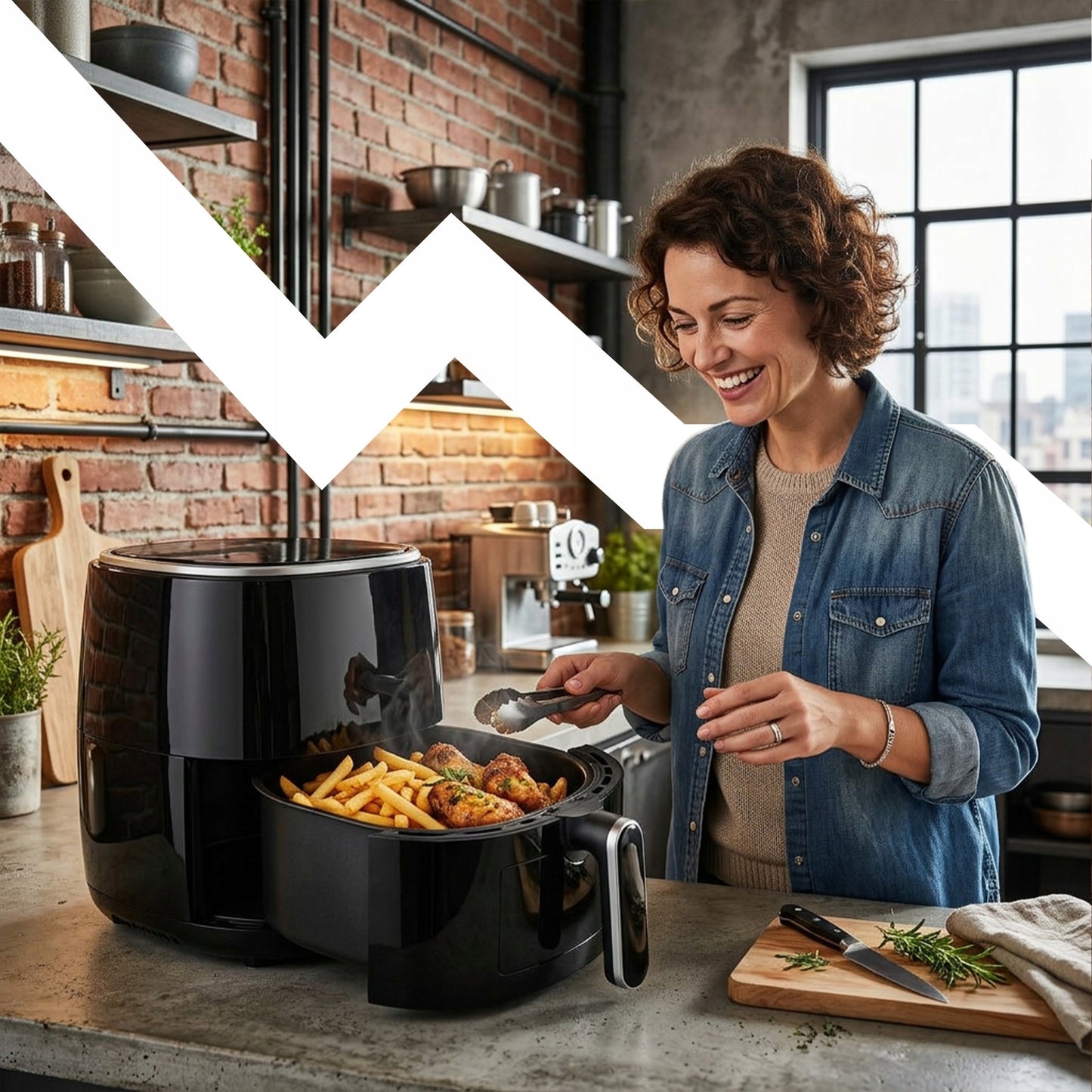 Beztukė Air Fryer Frituoklis-Orkaitė 3,2L, 1200W, 10 Programų